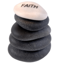 Faith rocks no background
