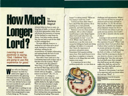 How Much Longer Lord